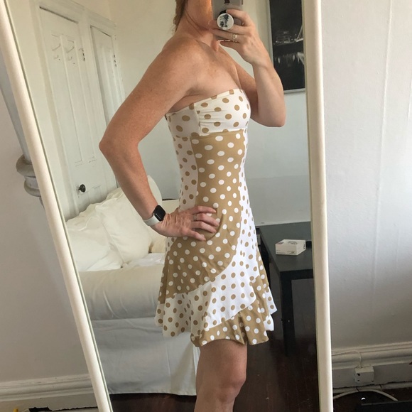 Strapless print dress - Picture 2 of 5